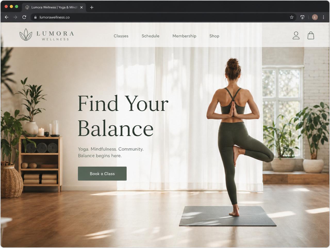 Lumora Wellness website sample