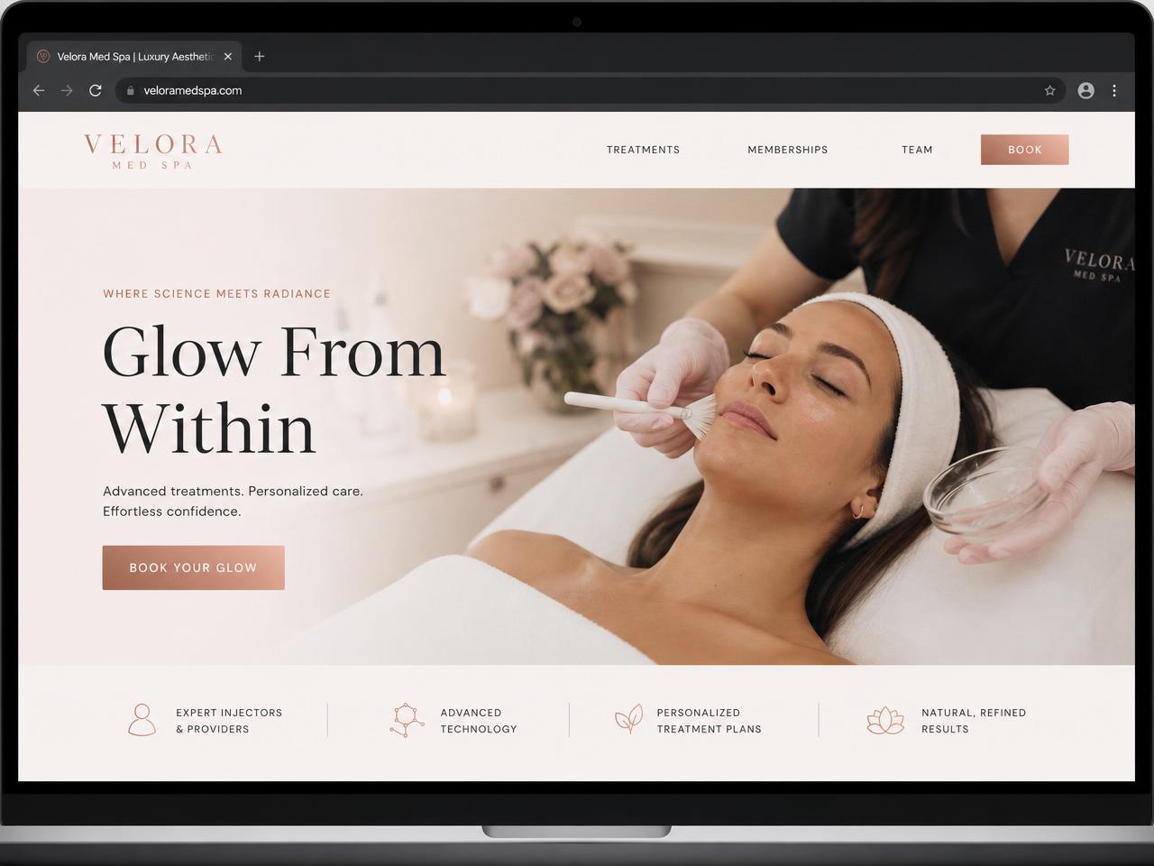 Velora Med Spa website sample